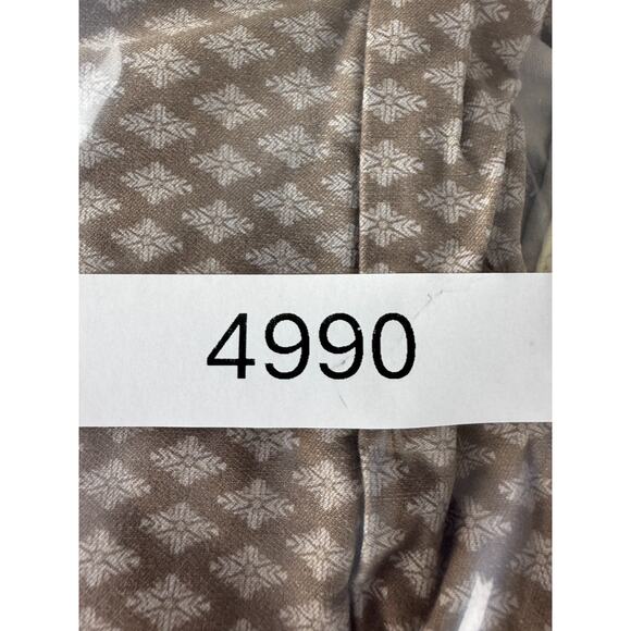 Andrienne Vittadini Size 6 Geometric Ankle Straight Leg Pull On Pants Brown - Picture 9 of 9